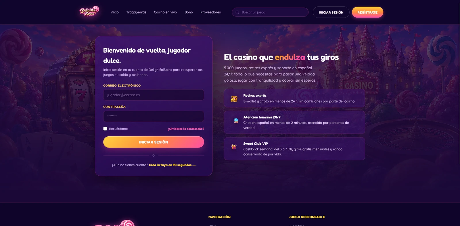 Login — Delightfulspins Casino